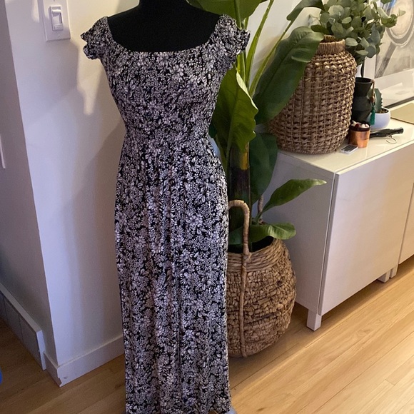 Floral Maxi Dress with slits at front - Picture 1 of 7